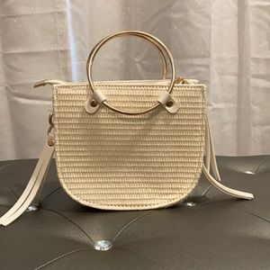 Ivory straw handbag NWOT